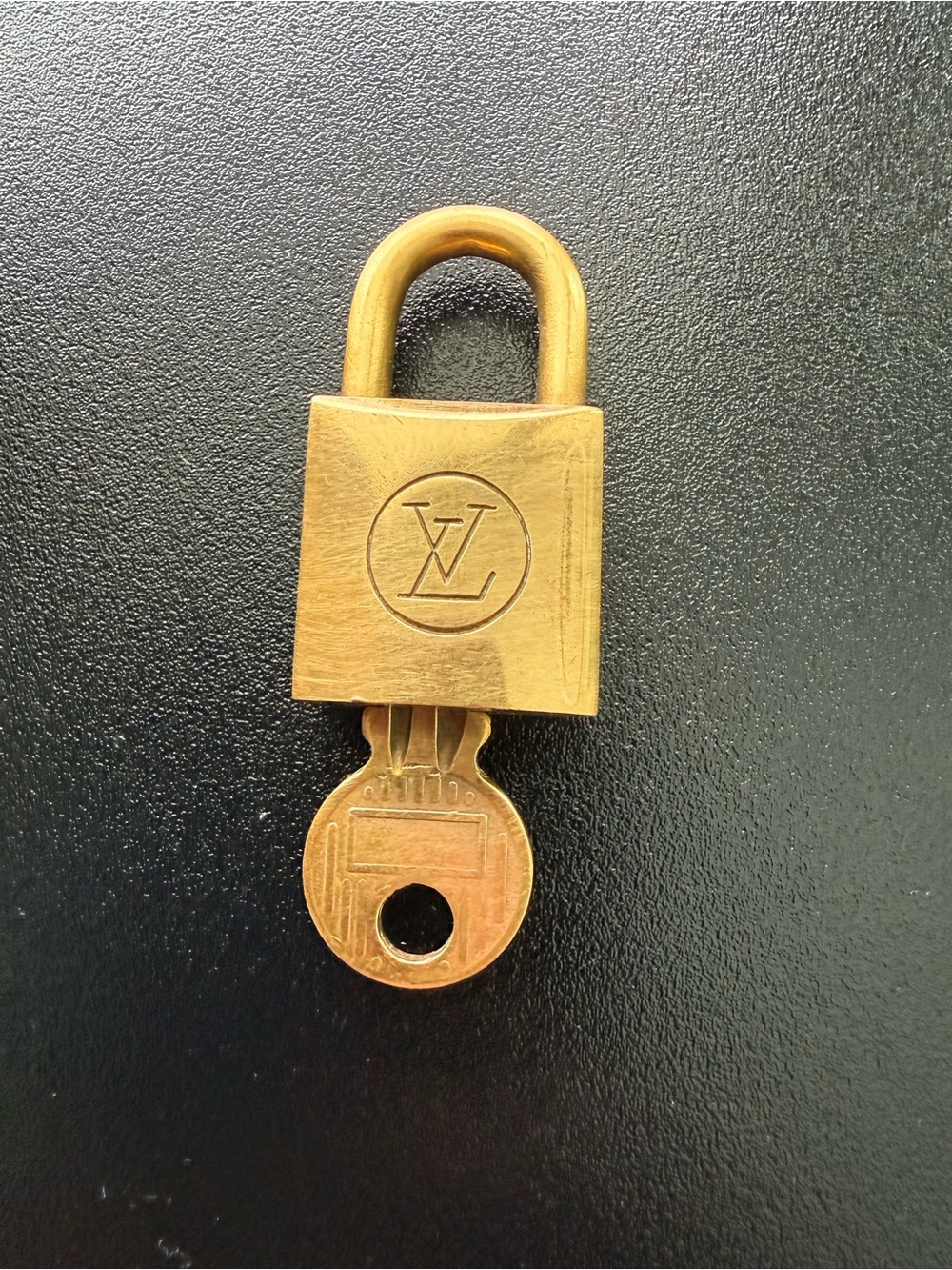 Louis Vuitton Gold-tone Padlock and Key #229
